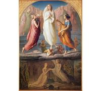 YIMACBJXX Famoso Tela e Immagini Mural Dipinto la Asunción de la Virgen de Louis Janmot per L'arredamento Della Camera da Letto 60x90cm