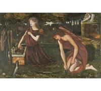 YIMACBJXX Famoso Tela e Immagini Mural Dipinto La Fragua de Cupido de Edward Burne Jones per L'arredamento Della Camera da Letto 60x90cm