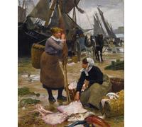 YIMACBJXX Famoso Tela e Immagini Mural Dipinto L'arrivo Dei Pescherecci Gabriel Gilbert per L'arredamento Della Camera da Letto 60x90cm