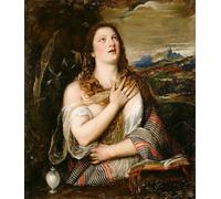 YIMACBJXX Famoso Tela e Immagini Mural Dipinto María Magdalena arrepentida de Tiziano Vecelli per L'arredamento Della Camera da Letto 60x90cm