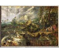YIMACBJXX Famoso Tela e Immagini Mural Dipinto Paisaje en tormenta de Peter Paul Rubens per L'arredamento Della Camera da Letto 60x90cm