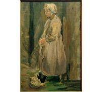 YIMACBJXX Famoso Tela e Immagini Mural Dipinto Pescador holandés de Fritz Von Uhde per L'arredamento Della Camera da Letto 60x90cm