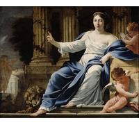YIMACBJXX Famoso Tela e Immagini Mural Dipinto Polimnia musa de la elocuencia de Simon Vouet per L'arredamento Della Camera da Letto 60x90cm
