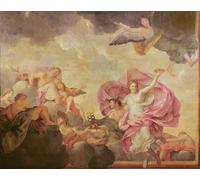 YIMACBJXX Famoso Tela e Immagini Mural Dipinto Techo del hotel De Abbe De La Riviere Psyche al monte de Charles Le Brun per L'arredamento Della Camera da Letto 60x90cm