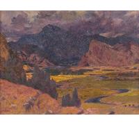 YIMACBJXX Famoso Tela e Immagini Mural Dipinto Tormenta sobre Cader Idris de Christopher Williams per L'arredamento Della Camera da Letto 60x90cm