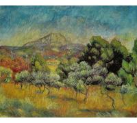 YIMACBJXX Famoso Tela e Immagini Mural Dipinto Victoria de la Montaña Sagrada de Peter August Renoir per L'arredamento Della Camera da Letto 60x90cm