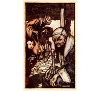 YIMACBJXX Murale Tela Painting Image los Inmortales desafortunados de Struldbrugs sin la eterna juventud que son declarados por Arthur Rackham per la Decorazione Domestica dell'ufficio 60x90cm