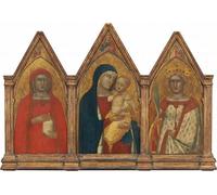 YIMACBJXX Poster Stampa Stampe Pittura La Dama y el Niño con Cristo de la Bendición y las Santas María Magdalena y Catalina de Alejandría con ángeles per la Decorazione Della Parete 60x90cm