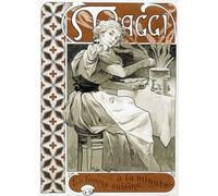 YIMACBJXX Tela e Immagini Mural Dipinto Bienaventurados los pobres en espíritu porque de ellos es el reino de los cielos de Alphonse Mucha per L'arredamento Della Camera da Letto 60x90cm