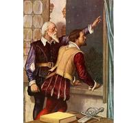YIMACBJXX Tela e Immagini Mural Dipinto el astrólogo Micer Codro muestra a Vasco Núñez Di Balboa la estrella de su destino de Tancredi Scarpelli per L'arredamento Della Camera da Letto 60x90cm