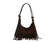 YIMAISZQ Borsa a Mano Donna di Traversa Frangia Vintage Mashi-caffè