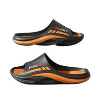 YIMAISZQ Ciabatte Uomo Casa Antiscivolo Scarpe Estate Outdoor Piattaforma Pantofole per Gli Uomini Divertimento Sandali Uomo-Pantofole Arancione Nero-42-43