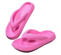 YIMAISZQ Ciabatte Uomo Spessa Sole Slifori Uomini Eva Flip Scarpe Estive Coppia Pantofole di Grandi Dimensioni 47 Sandali da Spiaggia All'aperto per Uomini-Rosa Rosso-46-47