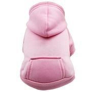 YIMAISZQ Vestiti per Cani Felpa con Cappuccio Abbigliamento Caldo Invernale di Taglia Piccola E Media Cappotto Bulldog Francese Giacca Cuccioli Chihuahua Yorkie Costume Animali Domestici-Rosa