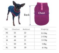 YIMAISZQ Vestiti per Cani in Pile di Piccola Taglia Primavera Autunno Caldo Cuccioli Gatti Gilet Shih Tzu Chihuahua Abbigliamento Bulldog Francese Giacca Pug Cappotti-Viola-m 3,5-5 kg
