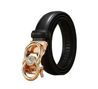 YIMAIWLX cintura donna Cinture Da Donna Abito Di Lusso In Pelle Cinghia Di Fibbia Automatica In Pelle Automatica-c-nero-120 Cm