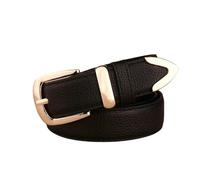 YIMAIWLX Cintura Donna Cinture di Pelle di Moda Cinture Oro Fibbia Oro Meglio Abbinate Jeans Cinture per Signora-nero-115 Cm