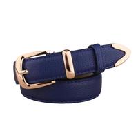 YIMAIWLX Cintura Donna Cinture di Pelle di Moda Cinture Oro Fibbia Oro Meglio Abbinate Jeans Cinture per Signora-blu-105 Cm