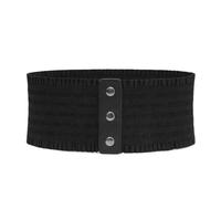 YIMAIWLX Cintura Donna Cinture Elastiche Elastiche con Bottone A Bottone Elastico della Cintura delle Donne-nero-70-95cm