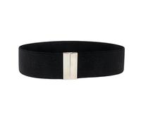 YIMAIWLX Cintura Donna Cinture per Le Donne Vita Nera Elastica delle Donne Banda Rotonda Fibbia Decorazione Cappotto Maglione Abito di Modo Riso Bianco-scheggia Nera