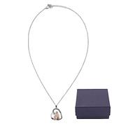 yiMANtrading Collana con ciondolo a forma di cuore per madre e figlia, gioiello a catena per la clavicola con, design a doppio colore con abbraccio e scatola regalo per compleanni, Festa