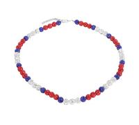yiMANtrading Collana da baseball con strass e perline, gioiello da baseballer ispirato all’hip hop, colorato, unisex, per uomini e donne, accessorio elastico dello spirito di squadra per tifosi
