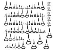 yiMANtrading Kit de réparation pour anneaux d’yeux de canne à Pêche à Pied Unique, Ensemble d’anneaux de Guidage Sans Fil avec Inserts en céramique, Guides de Ligne droits à Pied Unique et