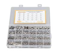 yiMANtrading Kit di viti, dadi e rondelle con chiave, 884 pezzi, viti e dadi a testa esagonale a mezza sfera M2 M3 M4 M5 con 4 chiavi esagonali, set di elementi di fissaggio in acciaio inox per