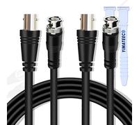 YIMATEECO Cavo coassiale RG59 Cavo BNC 1 m, BNC maschio a B-NC femmina 75 Ohm C-avo di prolunga CCTV C-avo video per telecamera di videosorveglianza Sistema CCTV (C-avo B-NC da 1 m, 2 pezzi, Nero)