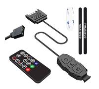 YIMATEECO Controller ARGB, controller RGB a 3 pin da 5 V con modalità di illuminazione integrata, alimentatore SATA con telecomando wireless RGB a 14 tasti, per schede madri senza ARGB da 5 V, ventola