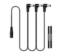 YIMATEECO Daisy Chain - Cavo di alimentazione, 1 a 3 vie, cavo splitter DC 9 V, con angolo retto per effetti chitarra elettrica (1.1 m)