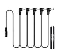 YIMATEECO Daisy Chain, cavo di alimentazione, 1 a 5 vie, cavo Daisy Chain, cavo di alimentazione a pedale per chitarra, cavo splitter DC 9 V, con angolo retto per effetti chitarra elettrica (da 1 a 5,