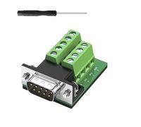 YIMATEECO DB9 Adattatore maschio DB9 maschio a terminale blocco morsetti a vite senza saldatura Breakout Board adattatore convertitore morsetto di collegamento scheda di conversione (DB9 maschio 1PC)