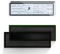 YIMATEECO I/O Shield piastra posteriore di ricambio, I/O Shield piastra vuota I/O con retro autoadesivo fai da te per tutte le schede madri, taglio qualsiasi (172 x 58 mm, 2 pezzi, nero)