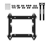 YIMATEECO Staffa in metallo per ventola da 12 cm, staffa di montaggio a disco a stato solido, staffa multistrato impilabile per hard disk meccanico SSD da 3,5" (nero)
