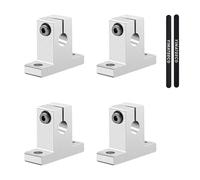 YIMATEECO Supporto ottico, giunto albero verticale, lama interna 16 mm, guida di movimento lineare, supporto binario in lega di alluminio (argento, confezione da 4)