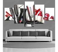Yimesoy Quadro Su Tela 5 Pezzi Quadro Parrucchiere Per Salone Di Bellezza Arredamento Per La Casa Moderno Poster E Stampa Wall Art Quadro Per Soggiorno Size3