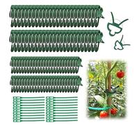 YIMETOP 120 clip per piante da giardino (2 misure), clip di supporto per piante verdi regolabili per pomodori, viti, fiori e verdure, 50 L + 50 S + 20 cravatte