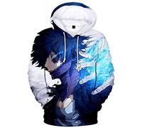 YIMIAO 3D Stampato Uomo Donna My Hero Academia Felpa con Cappuccio Poster Anime Cosplay Personaggio a Maniche Lunghe Pullover(XXL)