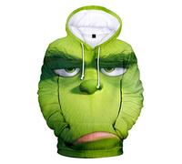YIMIAO Uomo Donna Natale Felpe con Cappuccio Christmas Divertente Creativa 3D Pullover Hoodie Adatto Ragazzi Ragazze(XXL)