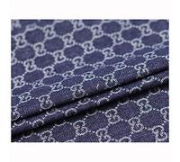 Yimihua Tessuto Denim per Cucire Tessuto di Cotone Stampato Sartoria 150 cm di Larghezza E Mezzo Metro (Blu Scuro)