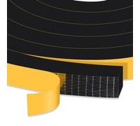 YIMIKI Nastro Autoadesivo in Schiuma, Guarnizione in Gomma per Porte e Finestre, Schiuma Nastro Paraspifferi Porta, Resistente Alle Intemperie, Isolamento Acustico, 12 mm(l) x12 mm(S), Totale 4 m