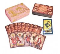 YIMINGOUFEI Tarocchi Inglesi Rosso Vino, 78+2 Carte in PVC