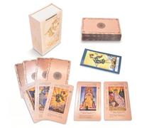 YIMINGOUFEI Tarocchi Inglesi Waite in Oro Rosa, 78 Carte in PVC