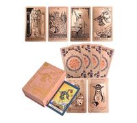 YIMINGOUFEIMazzo di tarocchi vintage Waite in lamina d'oro, 78+2 carte di ricambio, con guida da 36 pagine, stampa olografica in PVC satinato, design impermeabile, adatto per la collezione.