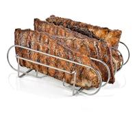 YIMINI Supporto Bistecche e Costine, Cestello per BBQ Rib Rack, Arrosto e Supporto Costine, Supporto per Arrosto Bistecca, per 5 Costolette di Ricambio Croccanti dalla Griglia e dal Forno