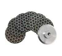 YIMO7 6 pezzi/set 3 pollici tampone lucidante a secco Premium affilato flessibile diamante lucidatura pastiglie for granito marmo pietra disco abrasivo .AT7