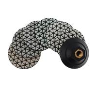 YIMO7 6 pezzi/set 3 pollici tampone lucidante a secco Premium affilato flessibile diamante lucidatura pastiglie for granito marmo pietra disco abrasivo .AT7