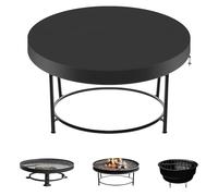 Yimomoyi Copri braciere grande, 100 cm, rotondo, impermeabile, in tessuto Oxford 420D, copertura per mobili da esterno, copertura per barbecue, per giardino, patio, cortile, nero