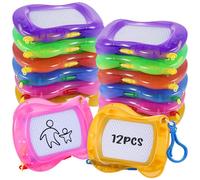 Yimomoyi Mini tavolo da disegno magnetico per bambini, Tavoli da disegno con clip per zaino, portachiavi, schizzi cancellabili e blocco note per ragazzi e ragazze, bomboniere per feste, 12 pezzi